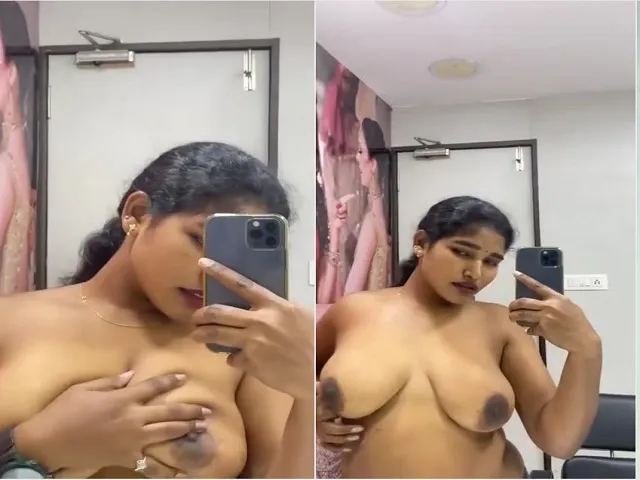 bridal-makeup-girl-viral-big-boobs-pressing-selfie